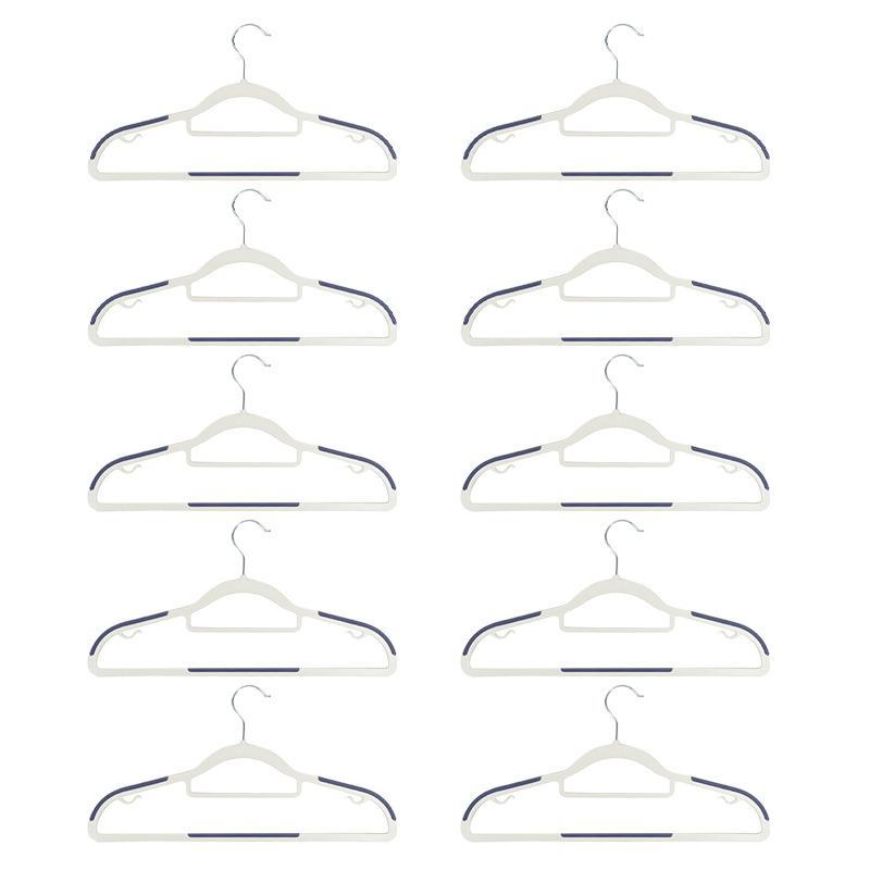 10Pcs Clothes Hanger Durable Abs Girly Heart Pink Love Bow-Knot Pattern Hanger Non-Slip Clothes Hanging Supplies