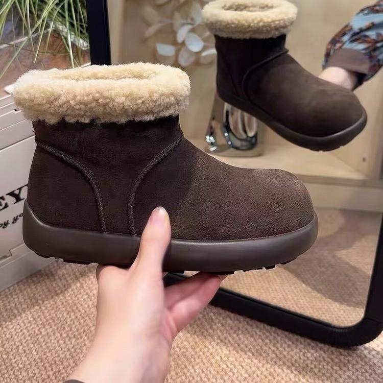 

Ruodan wool potato snow boots women s winter 2025 new small potato fluffy short boots thick sole piled and thickened 40 кофейный