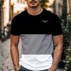 Men's Summer 3D Digital Printed Black Bear Round Neck Short Sleeved T-shirt