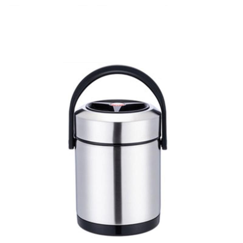

Stylish and Portable 1.6 L Large Capacity Stainless Steel Bento Lunch Box Effective in Maintaining Food Container Temperature | Lunch Boxes (Silver)