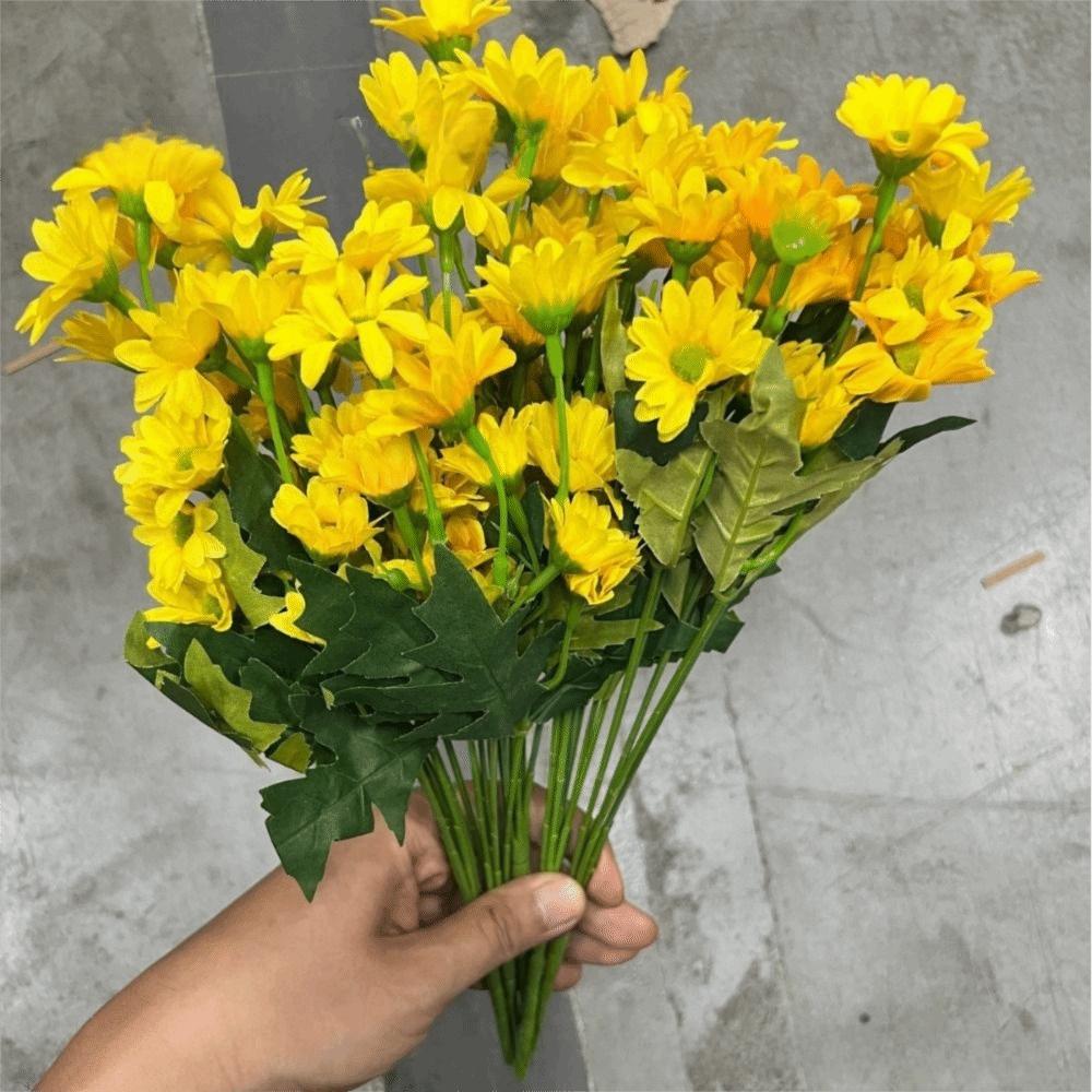 5 Bundle High Fidelity Gradient Artificial Daisy Bouquet  DIY Flower Arrangement