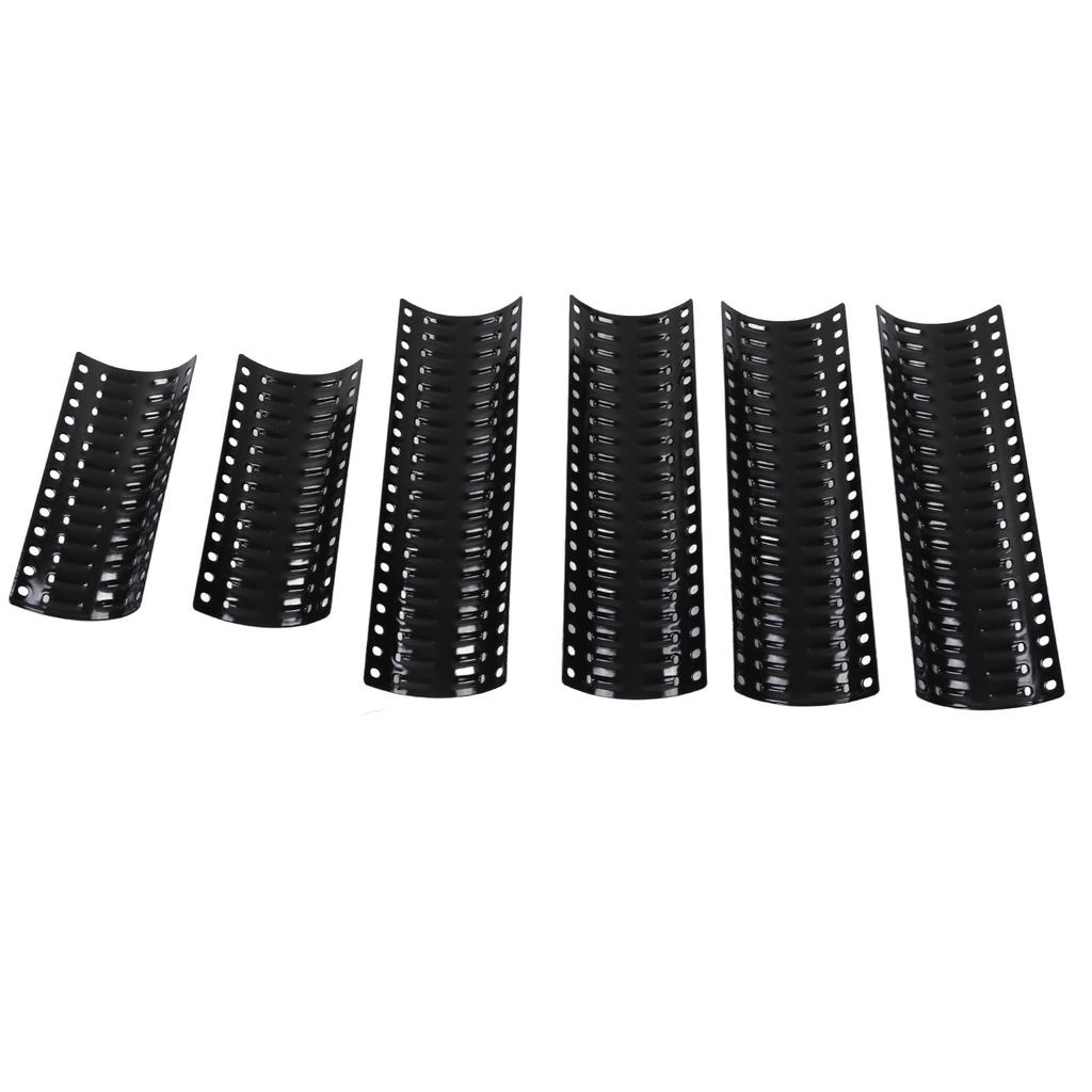 2 Sets Universal Grill Porcelain Heat Plate Adjustable Stainless Steel Heat Shield Grill Replacement Parts