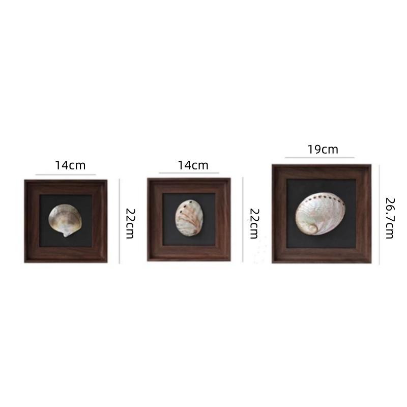 Pintura Decorativa de Concha Natural Porta-Retrato Pingente Parede de Fundo Acessórios Decorativos Ornamentos de Concha Porta-Retrato