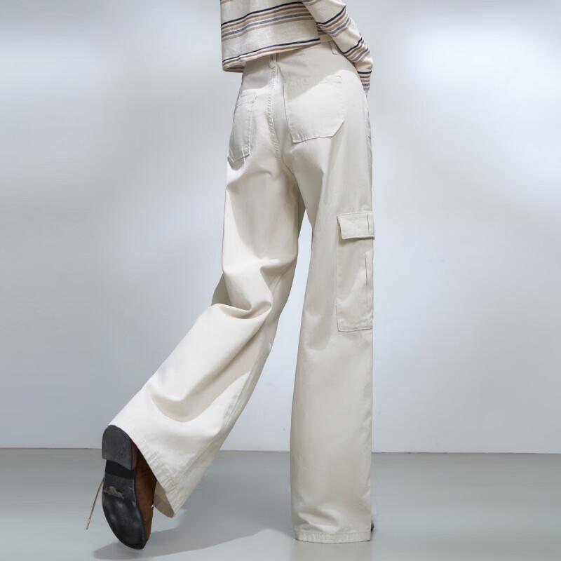 Women's American Retro Washed Loose Straight-Leg Cargo Pants