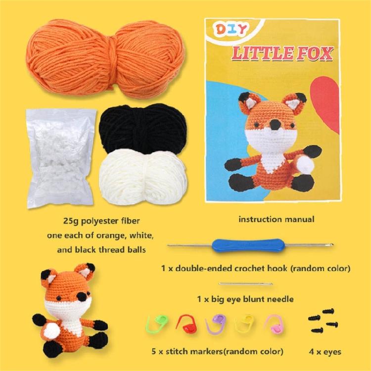 Cute Animal Kits Starter Pack, Crochet Animal Accessories Kits, DIY Crochet Kits