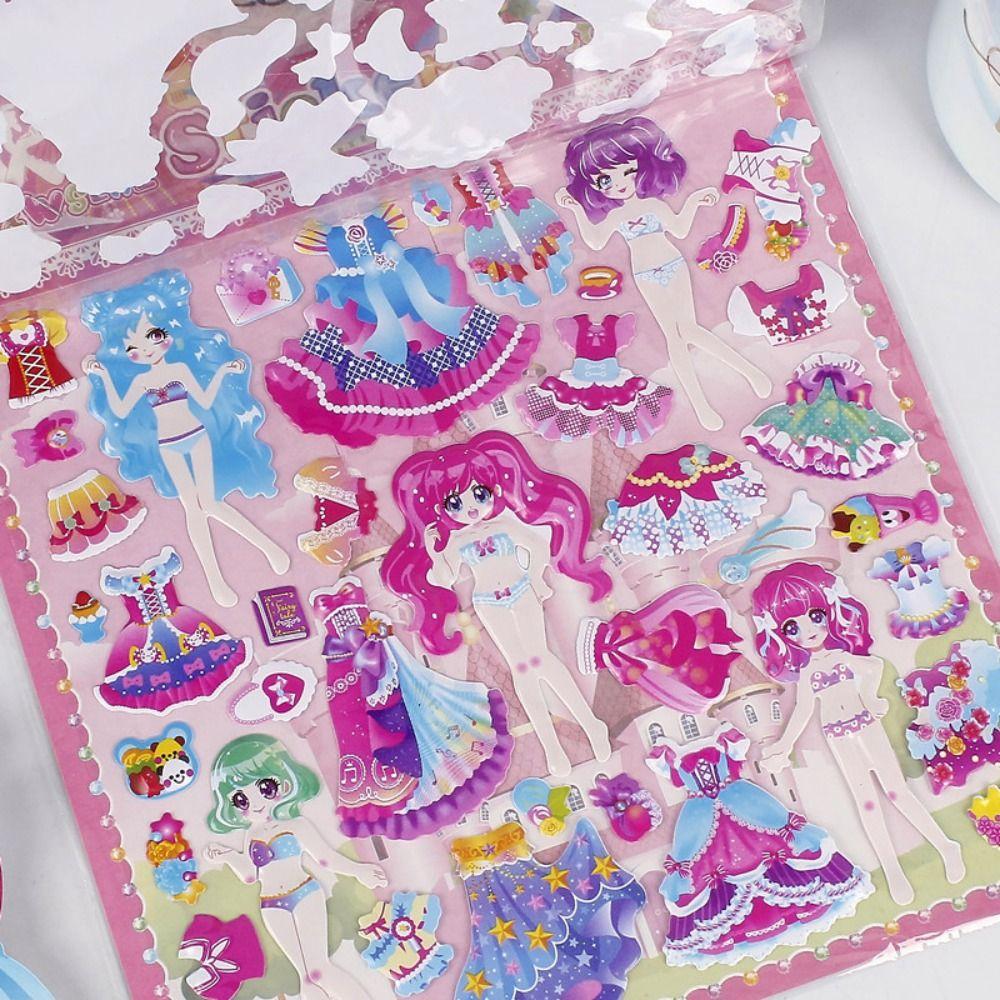 2 Sheets/Bag Kawaii 3D Foam Sticker Cartoon Kids Toy Sticker Stereo Bubble Sticker  Children