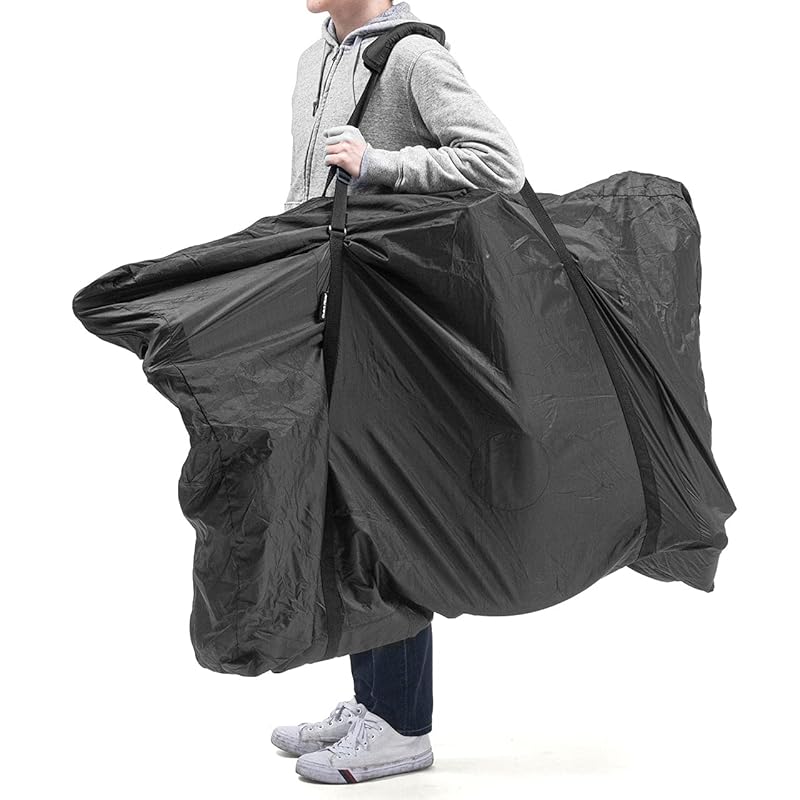 

Sanwa Direct Bike Bag for Cross Bikes and Mountain Bikes, Front and Rear Wheel Storage, Includes Storage Pouch and Shoulder Strap, Sizes M-L,