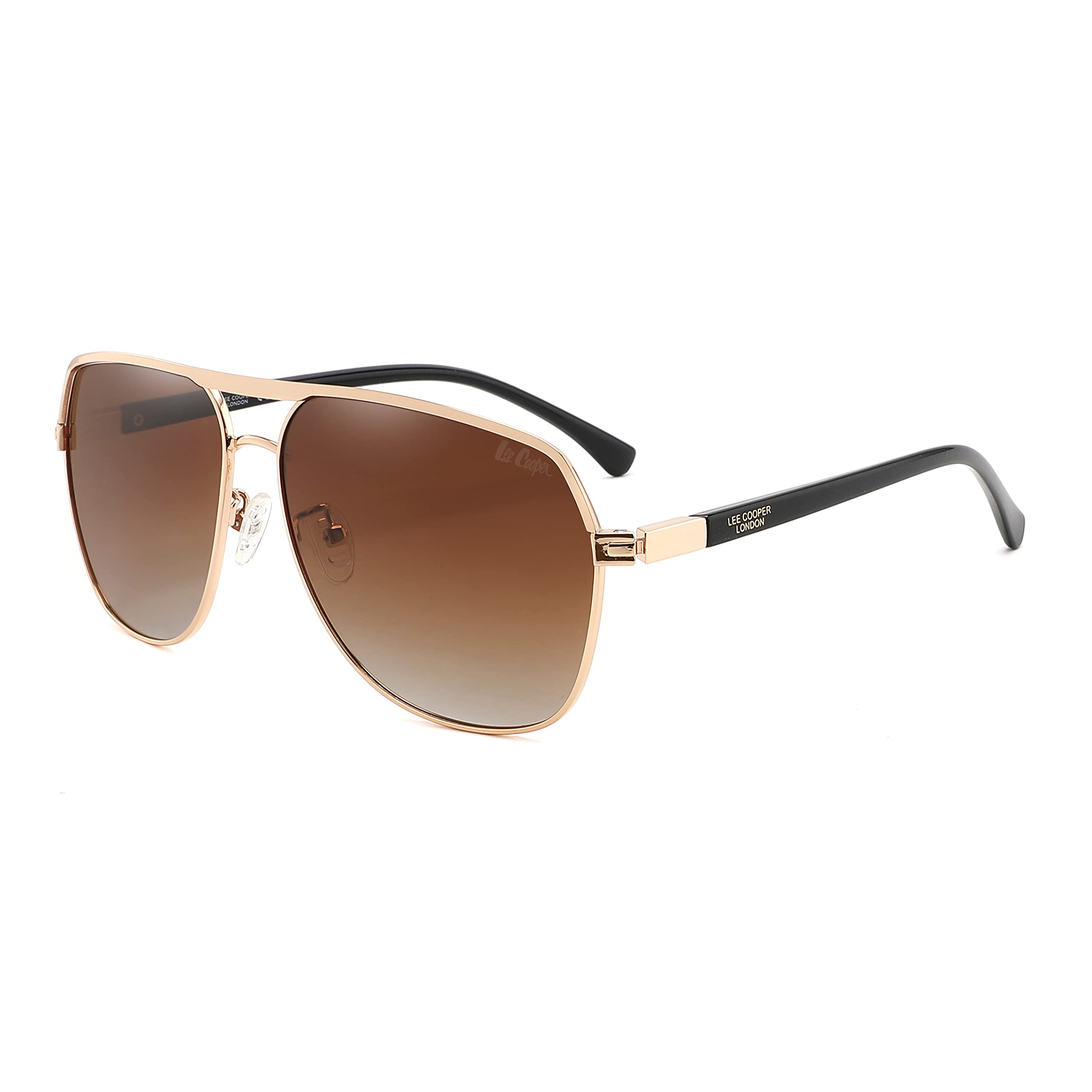 

Солнцезащитные очки Bipolar Bridge Square One Size Frame Gold Lens Gradient Brown [Lee Cooper] Мужские - -
