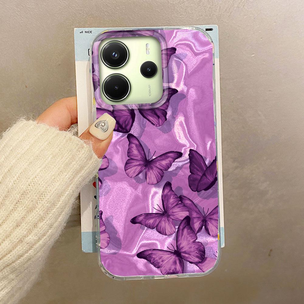 

Фиолетовый чехол для телефона с текстурой «Водная волна» для Xiaomi Redmi 13C A5 Note 13 14 13T 14T Pro Poco C71 Чехол Силиконовые сумки Накладка Xiaomi 13T белый