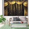 2D Plane 2D Banner 1 Piece of 2D Luxurious Golden Starry Night Sky Background Fabric Paired with Curtains