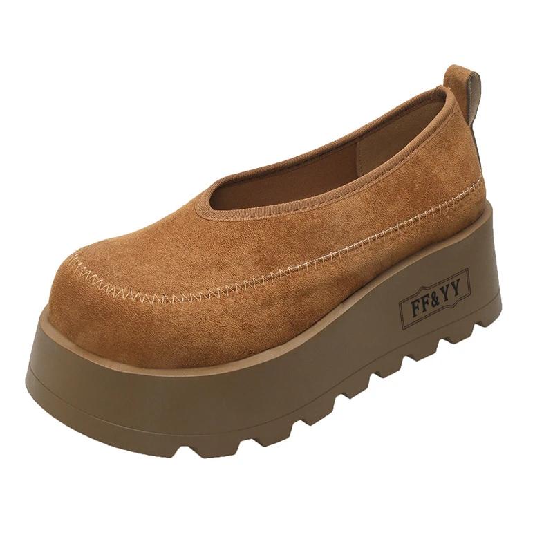 Fashion 2025 Platform Flats Sandals Women Sneakers Shoes Casual Loafers Trend Designer New Spring Suede Comfort Walking Zapatos Mujer