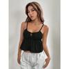Women Sexy Slim Fit Cropped Strappy Solid Tank Top Casual Outerwear