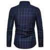 Men Shirt Plaid Print Long Sleeve Button Formal Single-breasted Warm Business Plus Size Autumn Top Male Clothes