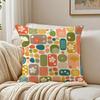 Mid Century Modern Geometric Pillow Case Organic Short Plush Cushion Covers Breathable Washable WrinkleResistant