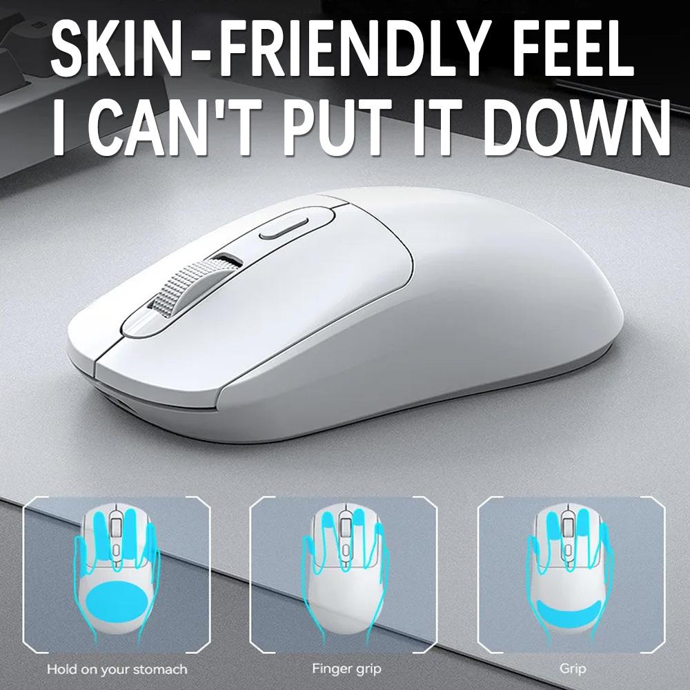 ZENTAURA X8 Dual Mode Wireless/Bluetooth Gaming Mouse with Anti-slip Sticker TYPE-C Rechargeable Office Mouse for Laptops