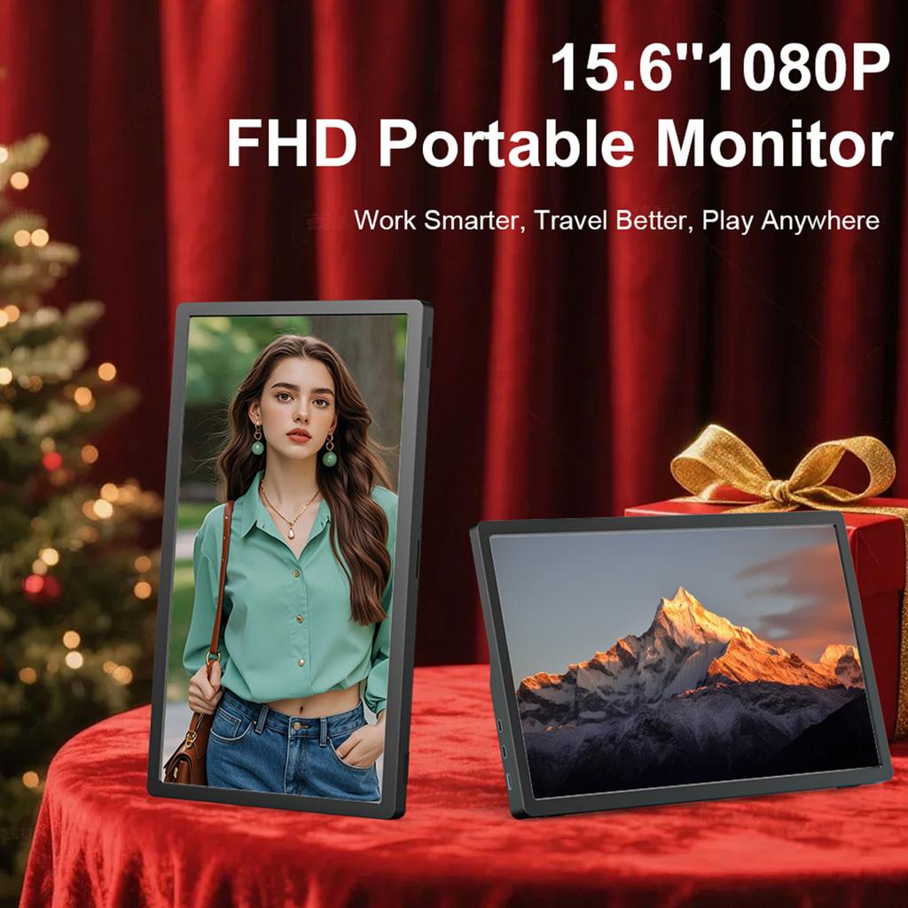 USB-C Portable Gaming Monitor 0.3 Inch 1.7lbs Ultra Slim Type-C & Mini HDMI Plug-and-Play for PC Laptop Switch Xbox Gaming