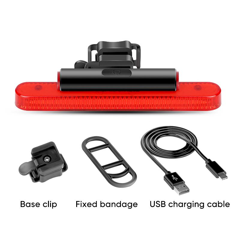 BUCKLOS Bicycle Rear Light USB Rechargea Rear Road MTB Light Waterproof Cycling Taillight Bright Bicycle Safely Warning Lamp