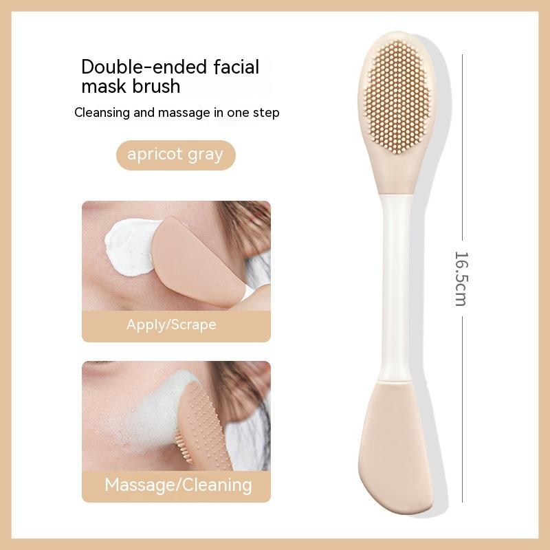Double-headed Mask Brush Silicone Face Wash Brush Mud Membrane Special Scraper Coated Beauty Salon Facial Cleansing Tools