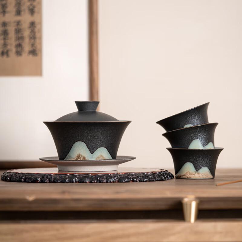 Hand-painted Ceramic Kung Fu Tea Set