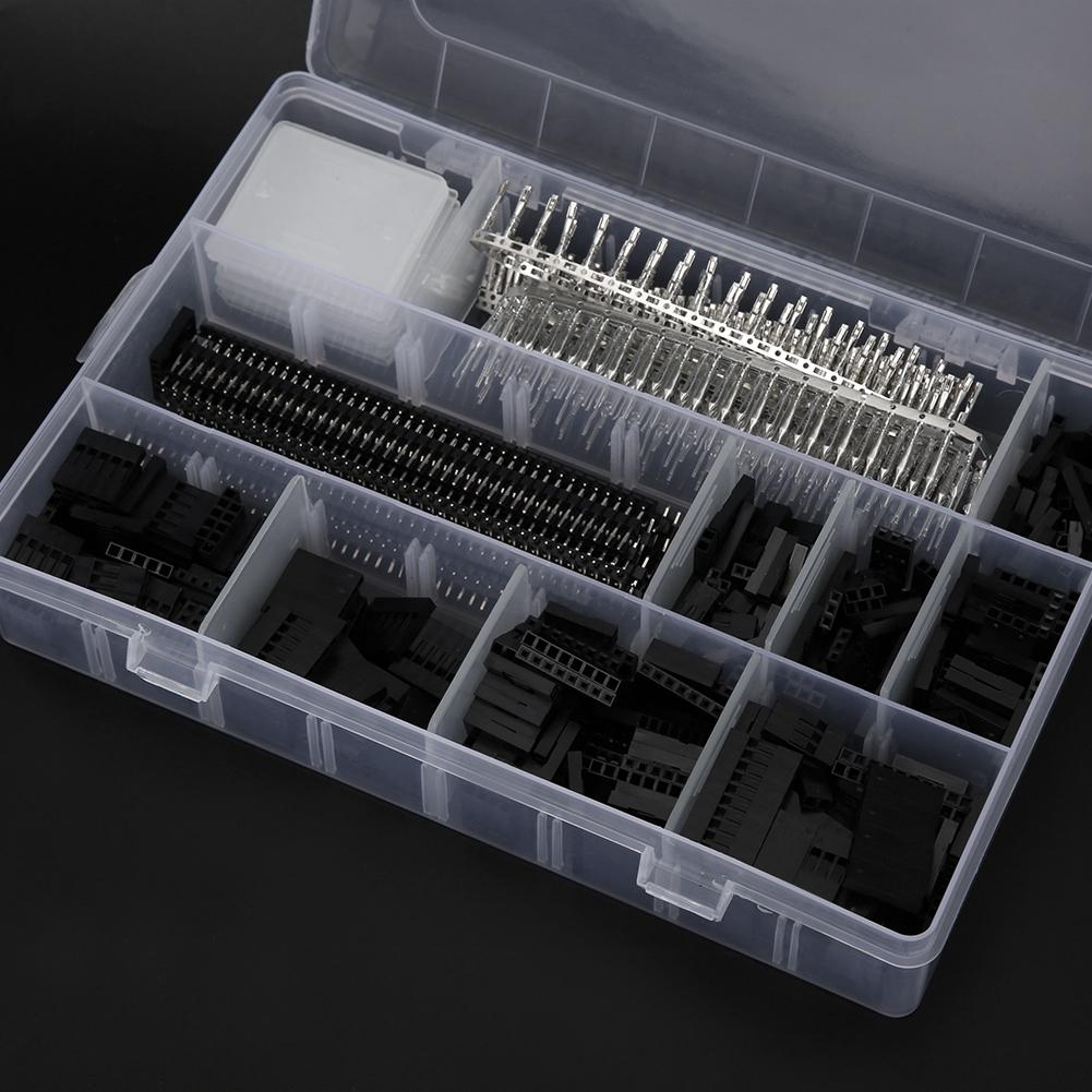 1450 Stück 2,54 mm Elektronischer Stecker Buchse Leiterplattenstecker-Set Industriezubehör