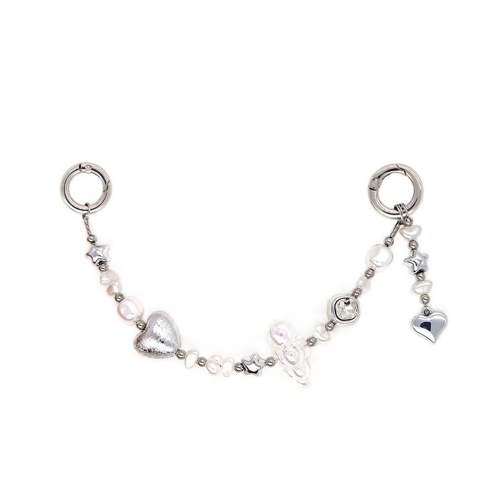 Y2K Beaded Phone Chain Zinc Zinc Alloy Versatile Bag Pendants Creative Colorful Bag Charm Women