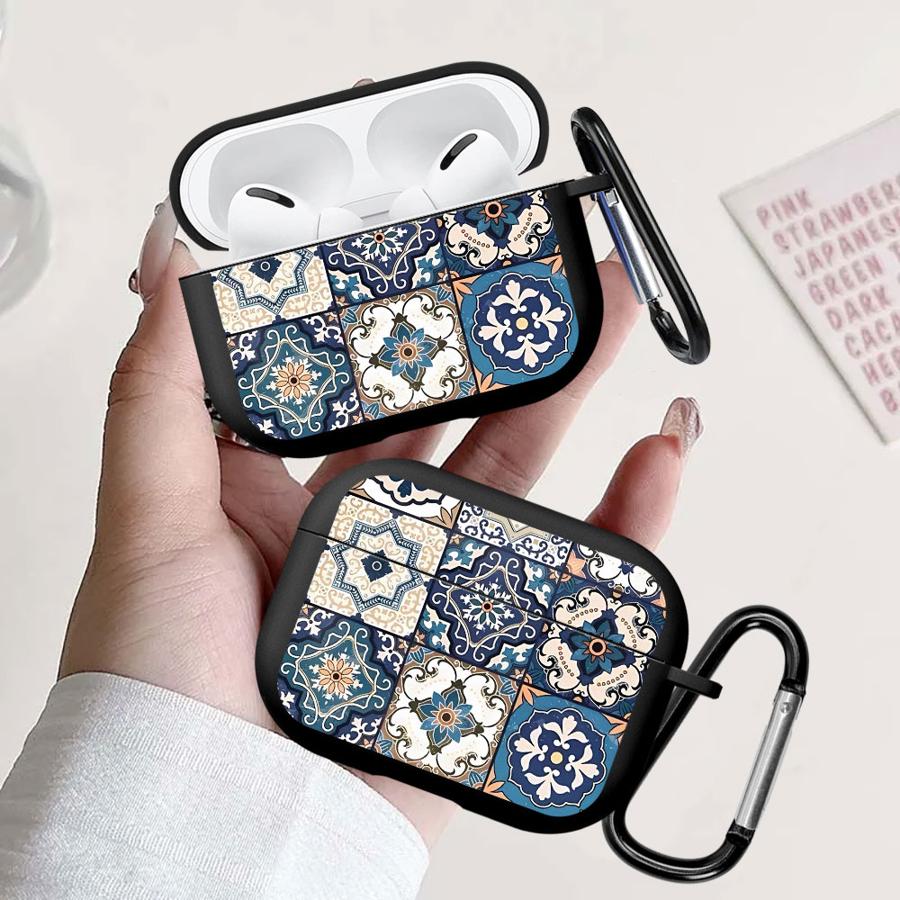 Earphone Cases Cover Case For Airpods Pro3 Pro 1 Pro2 2 3 4 Retro Pattern Texture Style