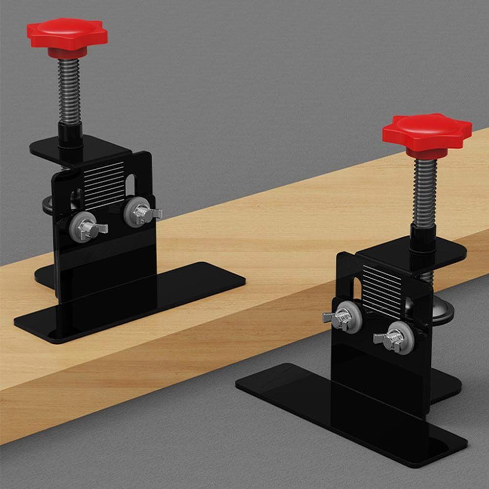 1pair Aluminum Alloy Cabinet Door Mounting Jig Adjustable Multi-functional Cabinet Hinge Jig Universal Cabinet Frame Jig