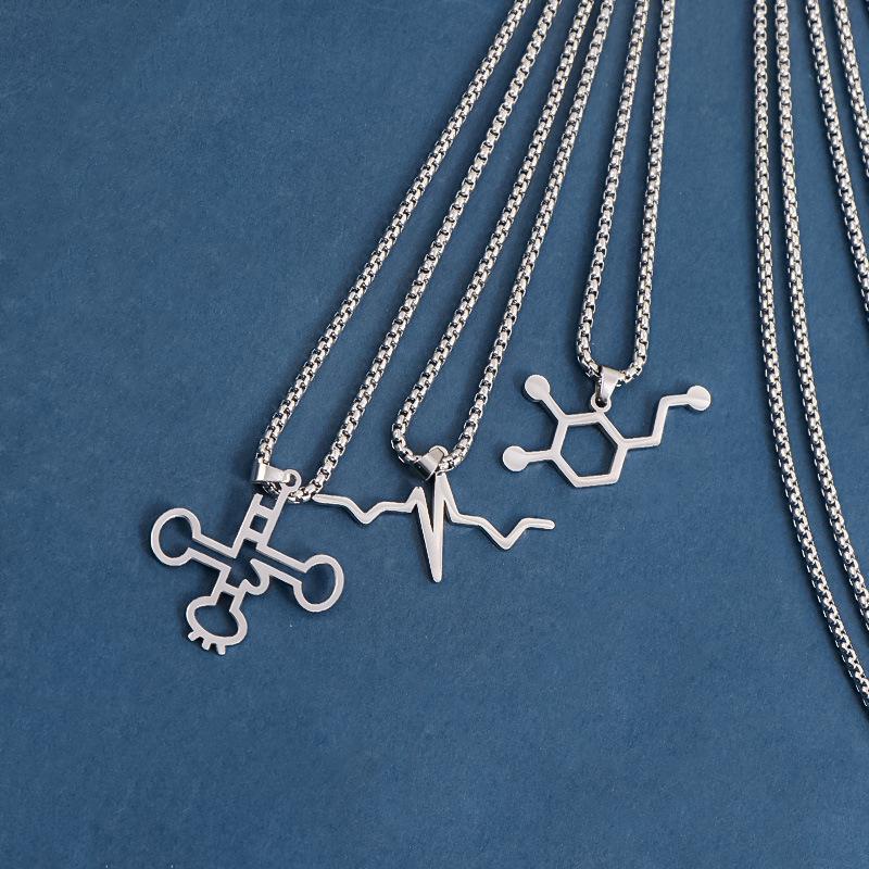 Dopamine Molecule Necklace: Trendy Irregular Style for Women