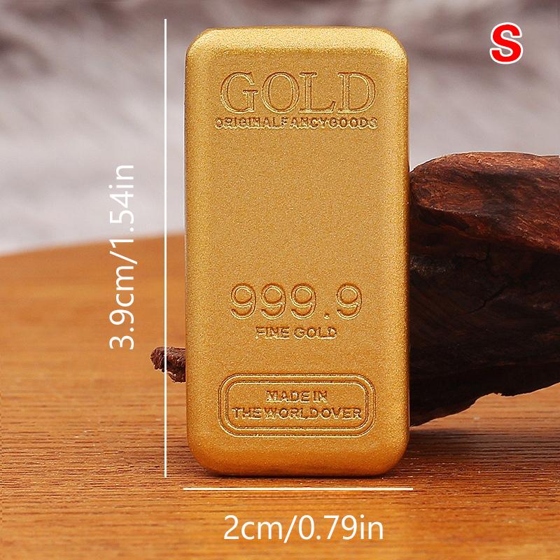Imitation Gold Bars Brass Core Fake Gold Block Craft Collection Gift Home Office Lucky Feng Shui Decorations Photography Props