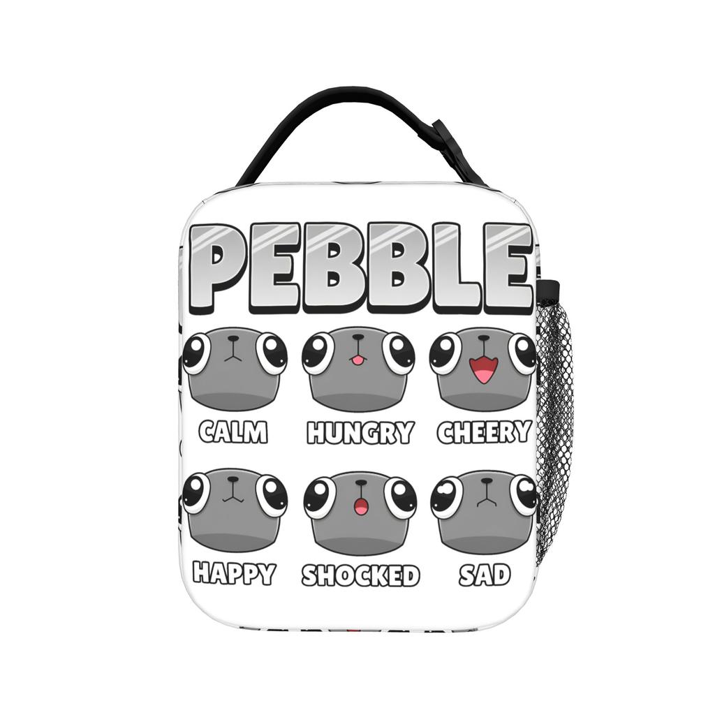 Dandys World Pebbles Insulated Lunch Bag Thermal Bag Reusable,Meal Container High Capacity Tote Lunch Box Food Handbags School