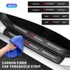Carbon Fiber Car Logo Threshold Strip Auto Door Sill Pedal Sticker For Peugeot GT 308 408 508 2008 206 207 307 RCZ 208 4008 3008
