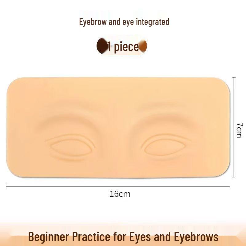 3D Integrated Eyebrow Practice Skin for Beginners: Soft Silicone, Thickened for Eyebrow and Eyeliner Micropigmentation