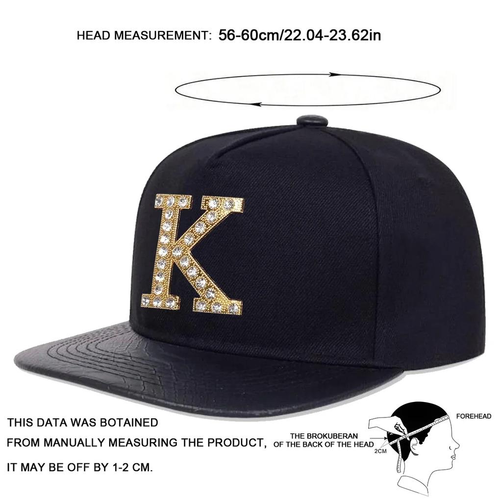 Women Diamond K Letter Print Label Baseball Caps Spring Autumn Outdoor Use Adjustable Casual Hip-Hop Trucker Caps Sunscreen Hat For Men And