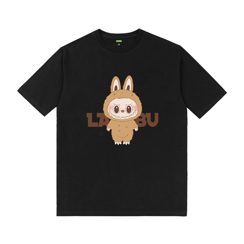 Labubu printed short-sleeved T-shirt men's and women's round neck top