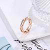 Punk Titanium Steel Index Finger Ring Women's Fashion Rose Gold Personalized Zircon Inlaid Couple Ring