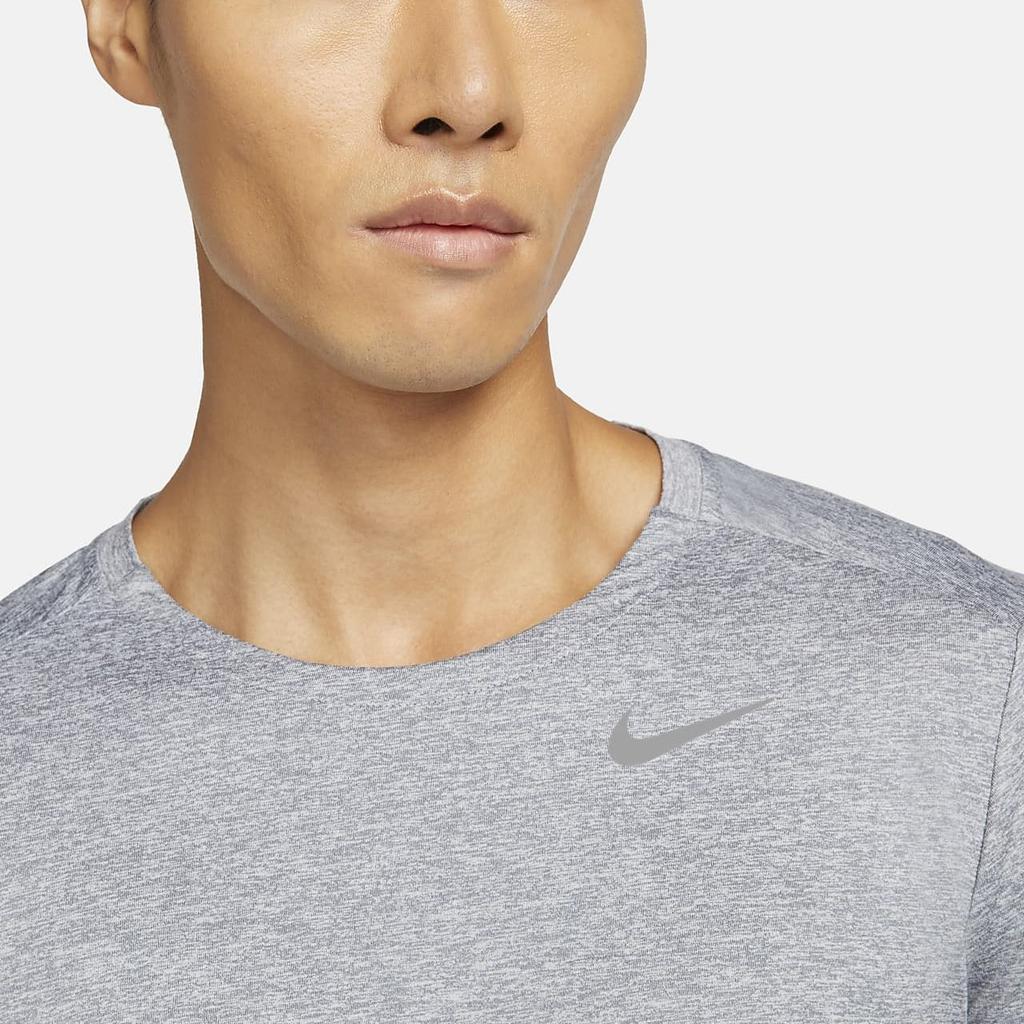Nike T Shirts Men's Light Gray Crew Neck Moderate Straight Fit DD4755-084