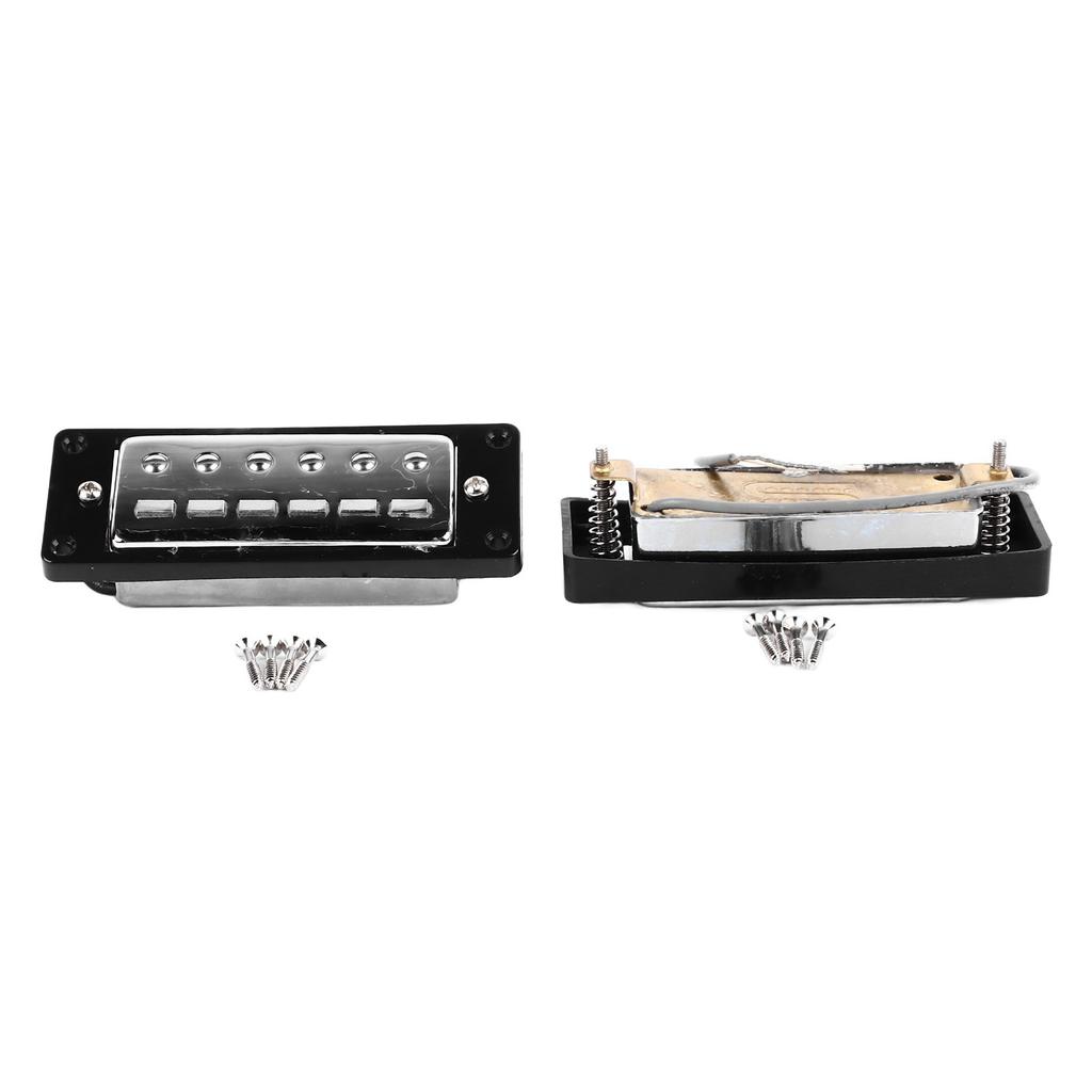 2 Stück Elektrische Gitarre Humbucker Tonabnehmer Hohe Empfindlichkeit Metall 6-Saiten Elektrischer Bass Tonabnehmer
