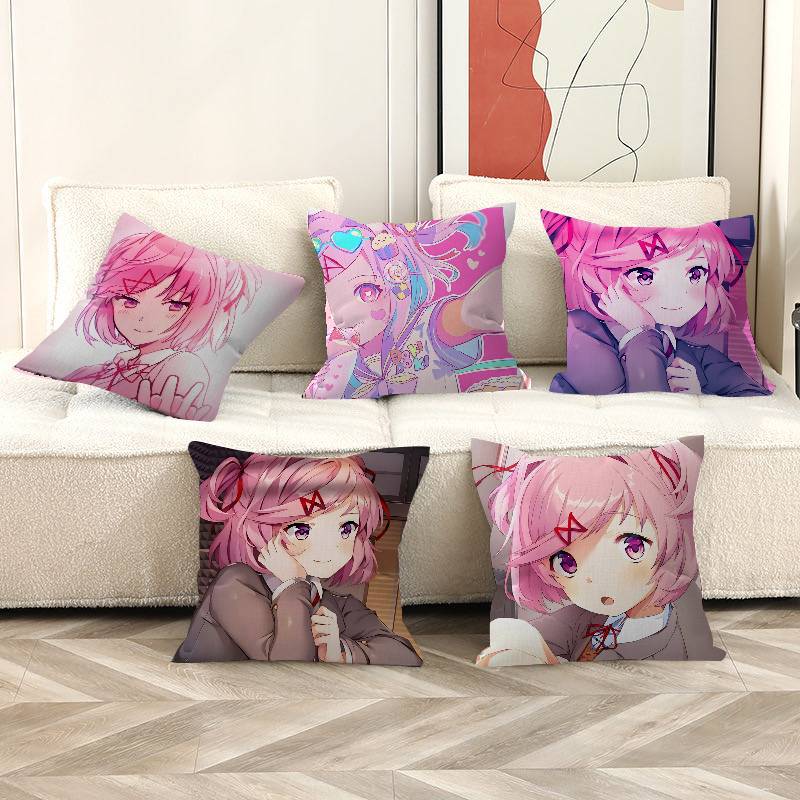 Natsuki Doki Doki Pillow Gift Home Office Decoration Bedroom Sofa Car Cushion Cover case 45x45