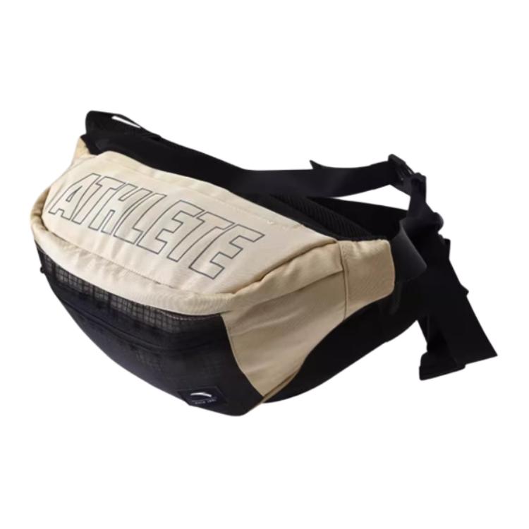 New Anta Variety Training Collection Fabric One Shoulder Crossbody Fanny Pack Unisex Khaki 992517131R-2