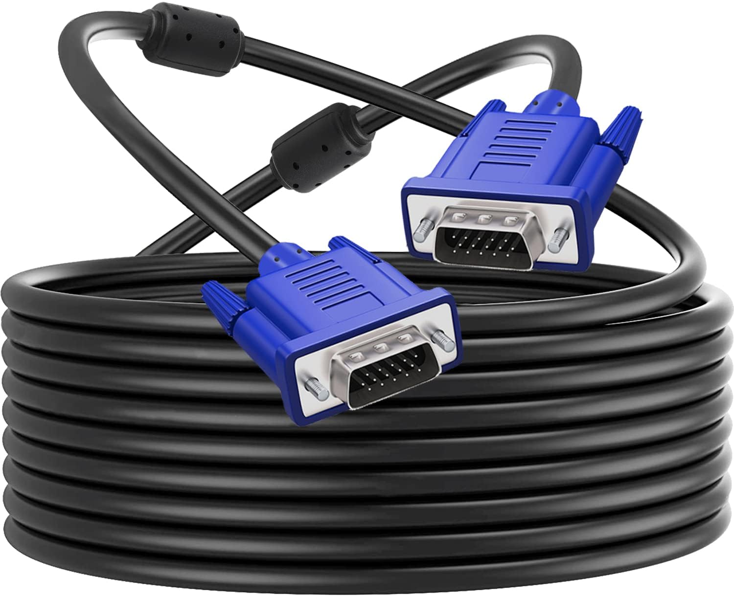 

Pasow VGA Cable HD15 Male to Male for 15-Pin TVs, Computers, Projectors, etc. (10m)