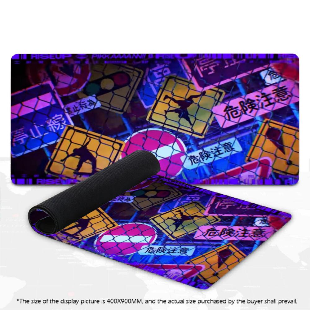 Japanese Graffiti Anime City Street Sign XXL Gaming Mouse Pad Non-Slip Rubber Keyboard Pad Desktop Office Computer Desk Mats