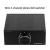 XLR Balanced Audios Selector XLR Audios Switcher 3 Inputs 1 Output Passive Design Studio Grade Connectivities Accessory