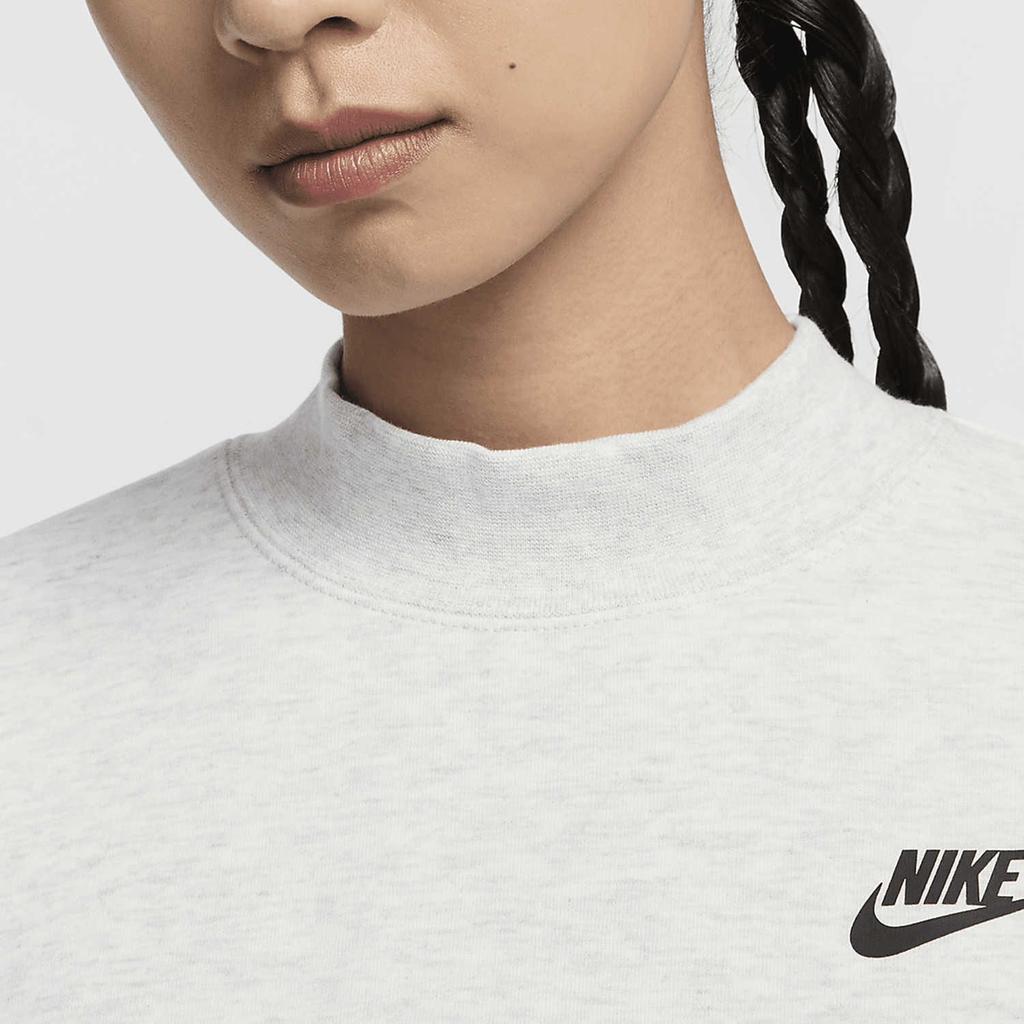 Nike Sweatshirts Women's Gray Half Turtleneck Moderate Regular FV8042-013
