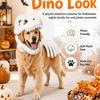 Pets Dinosaur Skeleton Costume Halloween Cat Outfit Halloween 3D Horror Hood Clothes Headwear Cat Dog Party Dress up Accessories
