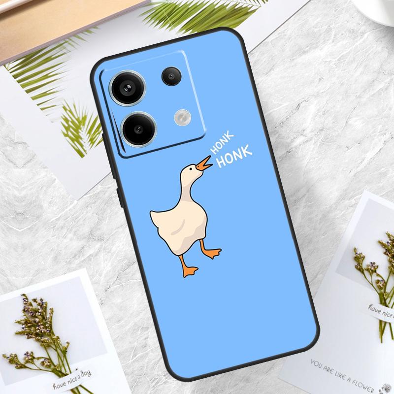 Funny Cartoon Duck Case For Xiaomi Redmi Note 13 14 Pro 12 11 10 15 Pro Plus Redmi 15 10C 12C 13C 14C 15C Cover