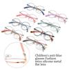 Anti-blue Light Glasses for Kids Fashion Classic Metal Frame Nerd Eye Protection Eyewear Children Cute Cat Paw Computer Goggles
