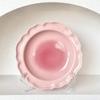 Cute Blush Gradient Korean Tableware Plate Dessert Fruits and Vegetables Plate Yogurt Rice Bowl Underglaze Ceramic Tableware Set
