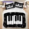 1PC Music, guitar Theme Bedding Quilt Set Quilt Cover Pillowcase Home Decoration Birthday Gift (1 * duvet cover + 9 * pillowcase, without core)