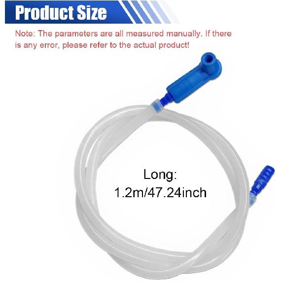 Brake Fluid Bleeder Hose - 3.93 Ft Car Brake Bleeding Hose Oil Fluid Extractor Tool with Adapter - Universal Replacement Tube for Car Motorcycle