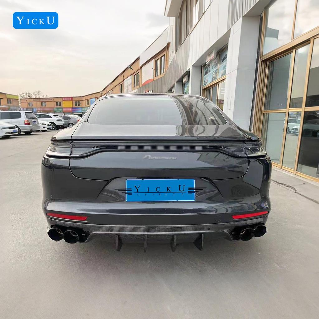 Porsche Panamera 971 Carbon Fiber Body Kit: Front & Rear Lip, Side Skirts, Spoiler, Hood (2017-2023)